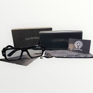 Chrome Hearts Black Frame Optical Glasses w/ Case